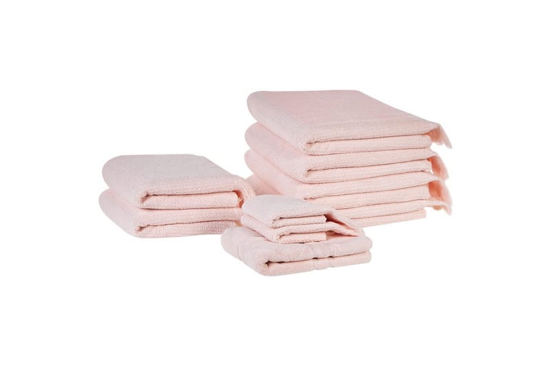 Håndkle Atiu sett på 9 Rosa - Rosa - Tekstiler - Tekstiler baderom - Håndklær