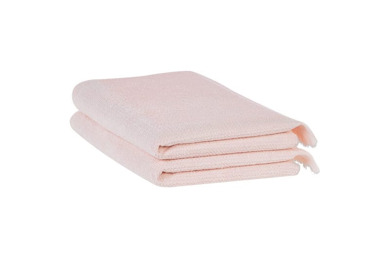 Håndkle Atiu sett på 2 Rosa - Rosa - Tekstiler - Tekstiler baderom - Håndklær og badehåndkle