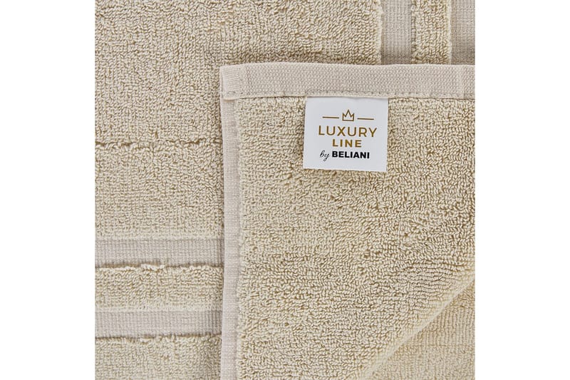 Håndkle Atiu sett på 9 Beige - Beige - Tekstiler - Tekstiler baderom - Håndklær