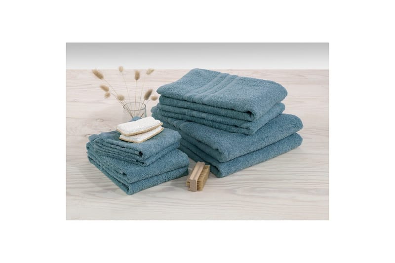 Håndkle Basic Frotté - Blå - Tekstiler - Tekstiler baderom - Håndklær og badehåndkle
