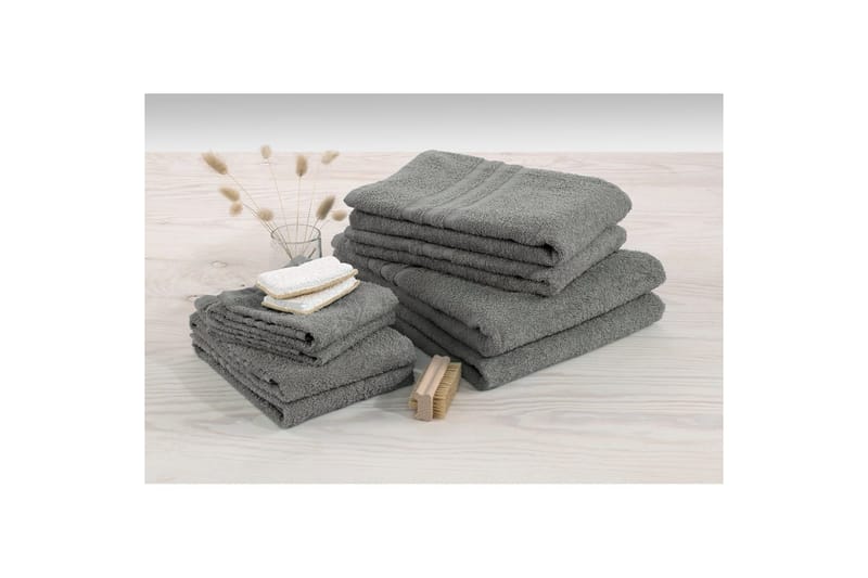 Håndkle Basic Frotté - Grå - Tekstiler - Tekstiler baderom - Håndklær