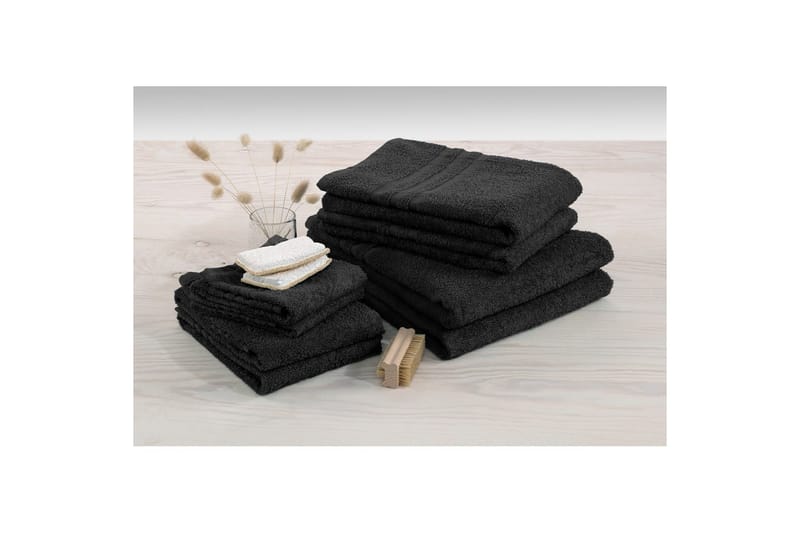Håndkle Basic Frotté - Svart - Tekstiler - Tekstiler baderom - Håndklær