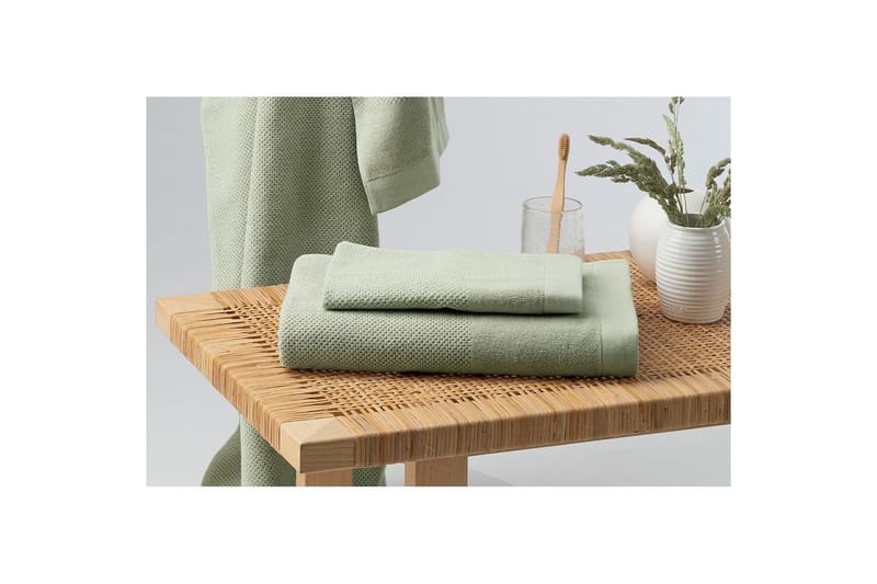 Håndkle Enzo 50 x 70 cm Grønn - Grønn - Tekstiler - Tekstiler baderom - Håndklær