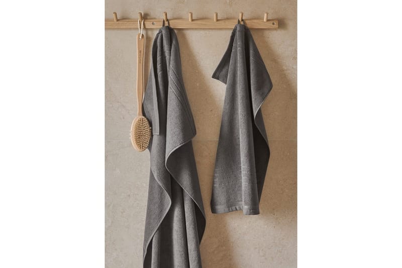 Håndkle Helle 50 x 70 cm - Grå - Tekstiler - Tekstiler baderom - Håndklær