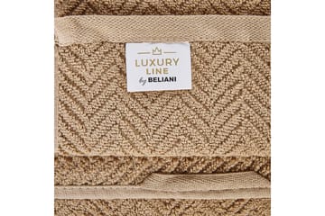 Håndkle Mitiaro sett á 9 Beige - Beige - Tekstiler - Tekstiler baderom - Håndklær