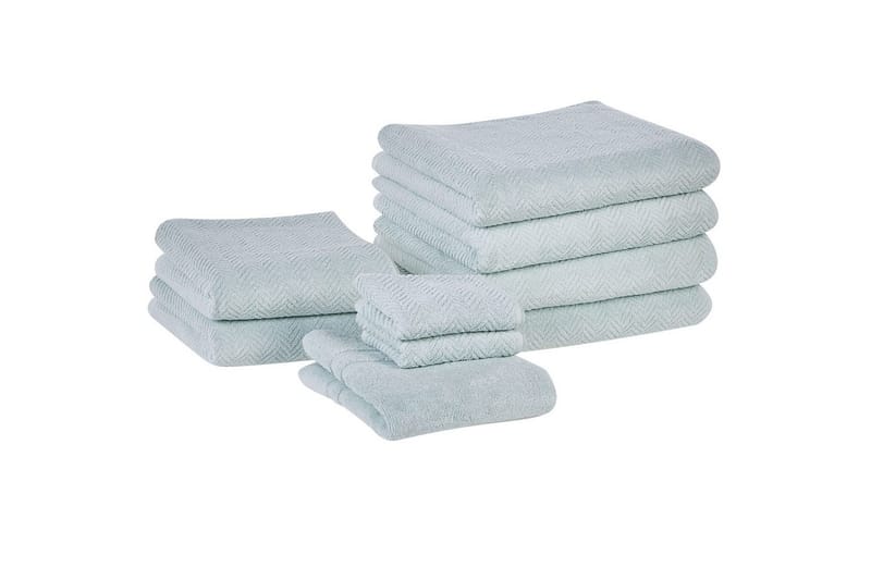 Håndkle Mitiaro sett á 9 Mintgrønn - Mintgrønn - Tekstiler - Tekstiler baderom - Håndklær