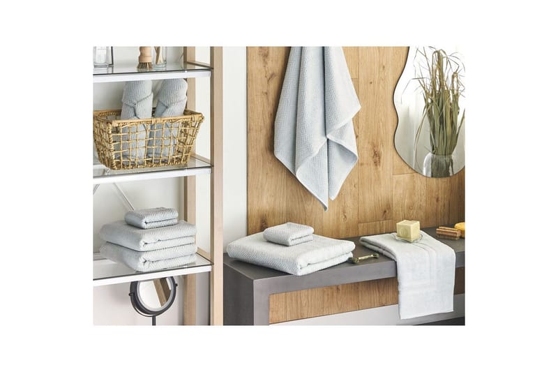 Håndkle Mitiaro sett á 9 Mintgrønn - Mintgrønn - Tekstiler - Tekstiler baderom - Håndklær