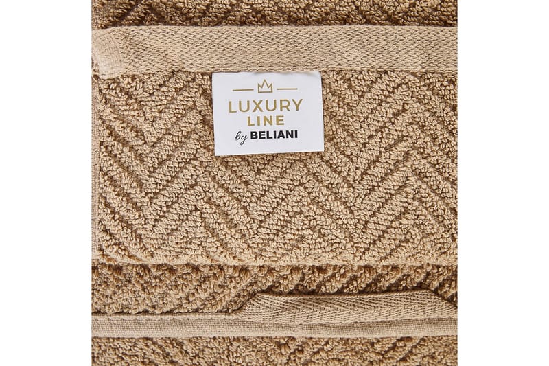 Håndkle Mitiaro sett av 2 Beige - Beige - Tekstiler - Tekstiler baderom - Håndklær og badehåndkle