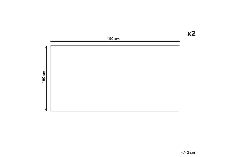Håndkle Mitiaro sett av 2 Blå - Blå - Tekstiler - Tekstiler baderom - Håndklær og badehåndkle