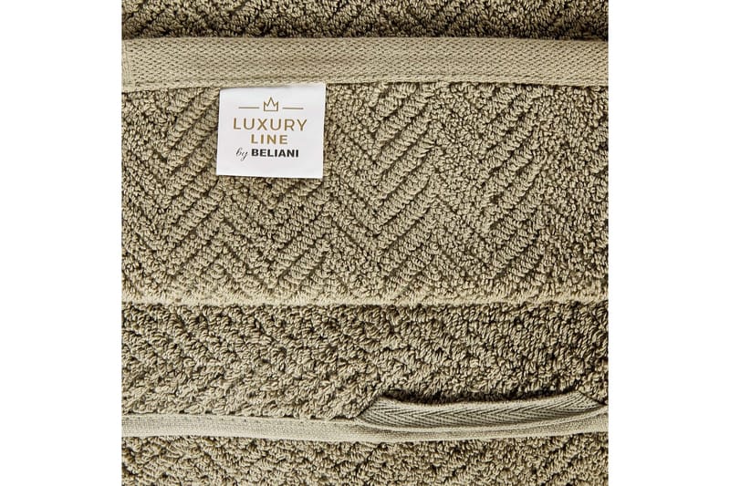 Håndkle Mitiaro sett av 2 Grønn - Grønn - Tekstiler - Tekstiler baderom - Håndklær og badehåndkle