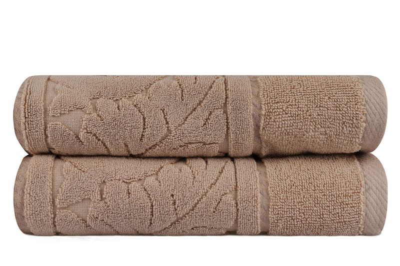 Hobby Håndkle 50x90 cm 2-pk - Mørkebrun - Håndklær