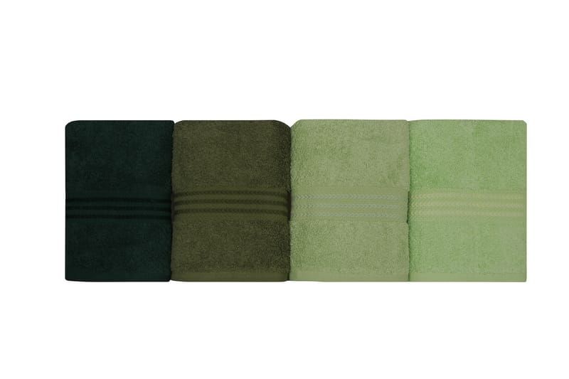 Hobby Håndkle 50x90 cm 4-pk - Grønn - Håndklær