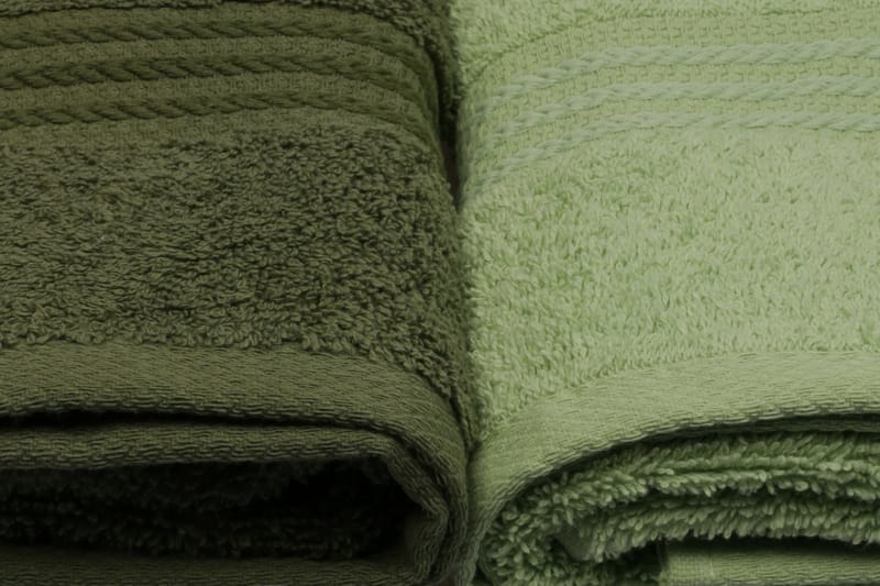 Hobby Håndkle 50x90 cm 4-pk - Grønn - Håndklær