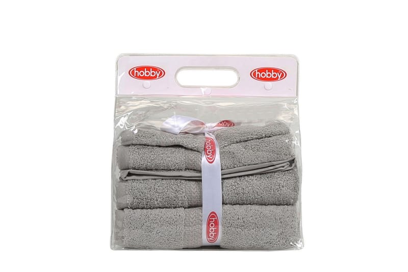 Hobby Håndkle Set om 3 - Grå - Håndklær