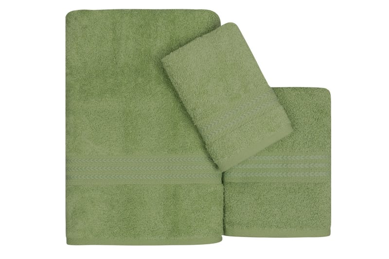 Hobby Håndkle Set om 3 - Grønn - Håndklær
