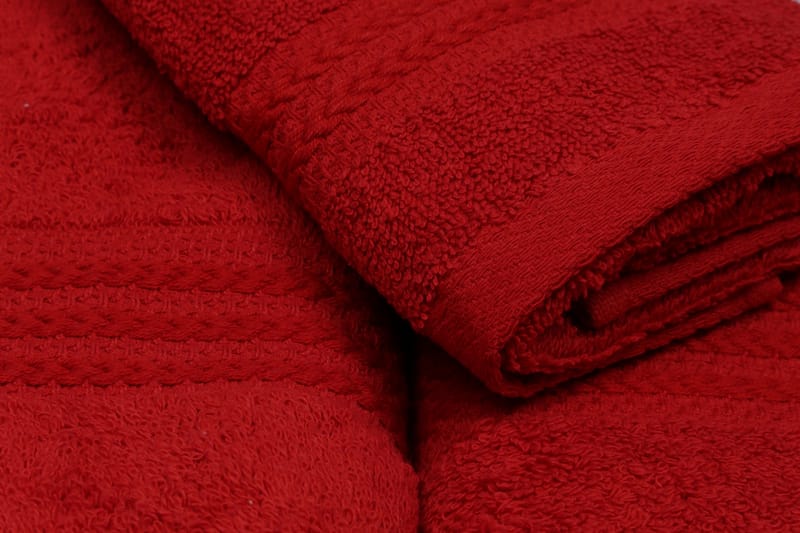 Hobby Håndkle Set om 3 - Rød - Håndklær