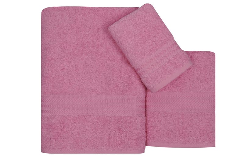 Hobby Håndkle Set om 3 - Rosa - Håndklær