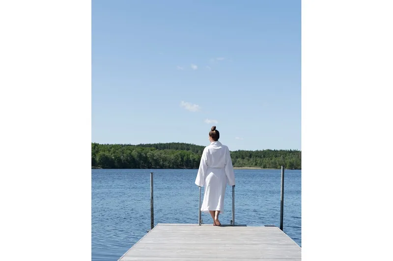 Badekåpe 360 g, Unisex Hvit - Tekstiler - Tekstiler baderom - Morgenkåpe & badekåpe