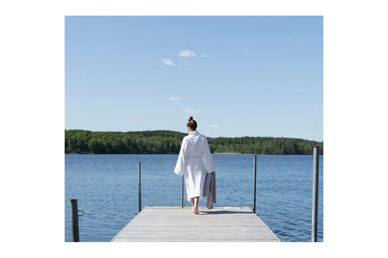 Badekåpe 360 g, Unisex Hvit - Tekstiler - Tekstiler baderom - Morgenkåpe & badekåpe