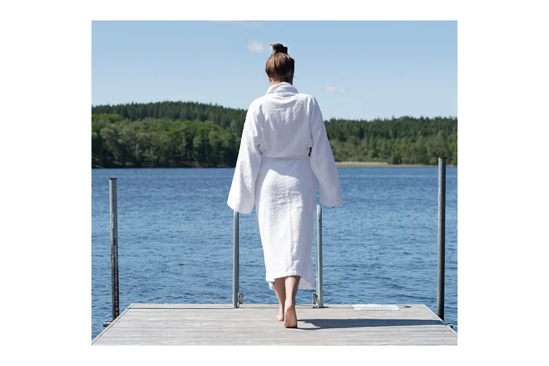 Badekåpe 360 g, Unisex Hvit - Tekstiler - Tekstiler baderom - Morgenkåpe & badekåpe
