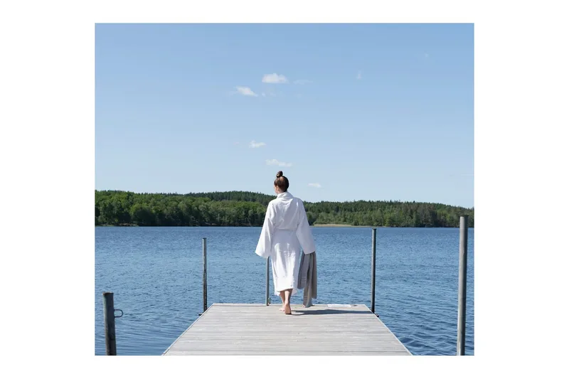 Badekåpe 360 g, Unisex Hvit - Tekstiler - Tekstiler baderom - Morgenkåpe & badekåpe