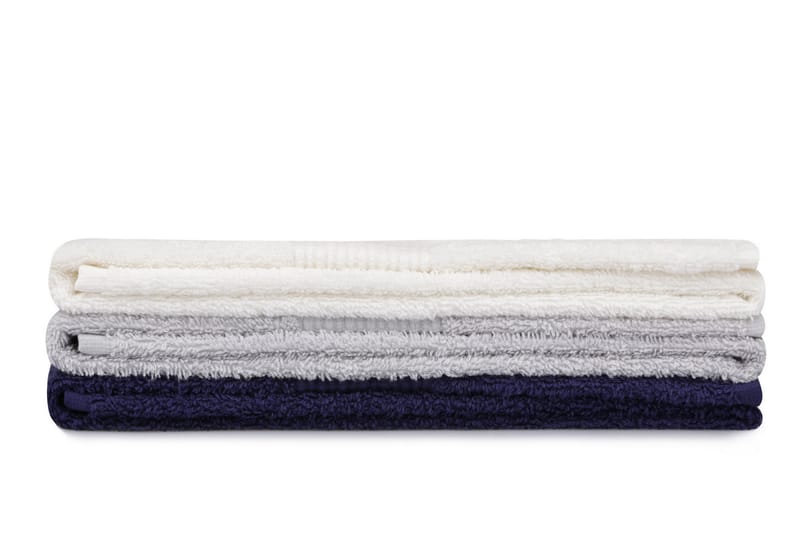 Tarilonte Håndkle 3-pk - Hvit/Grå/Mørkeblå - Håndklær
