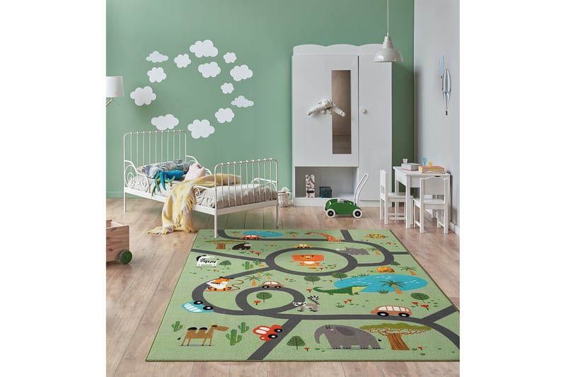 Play Barnematte 140x200 cm - Grønn - Tekstiler - Barnetekstiler - Barnetepper