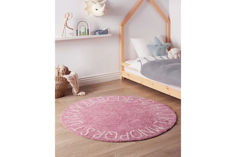 Barnematte Vurgun - Rosa, Hvit - Tekstiler - Barnetekstiler - Barnetepper