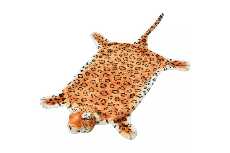 Leopardteppe plysj 139 cm brun - Brun - Tekstiler - Barnetekstiler - Barnetepper