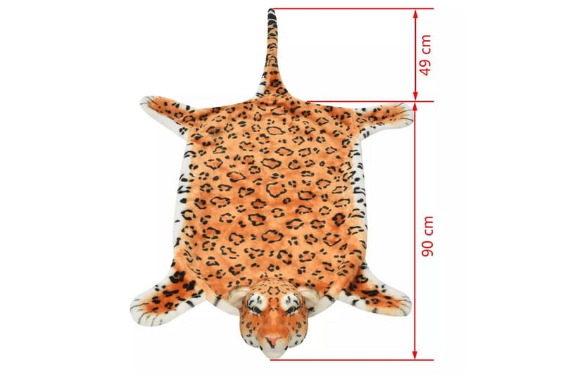 Leopardteppe plysj 139 cm brun - Brun - Tekstiler - Barnetekstiler - Barnetepper