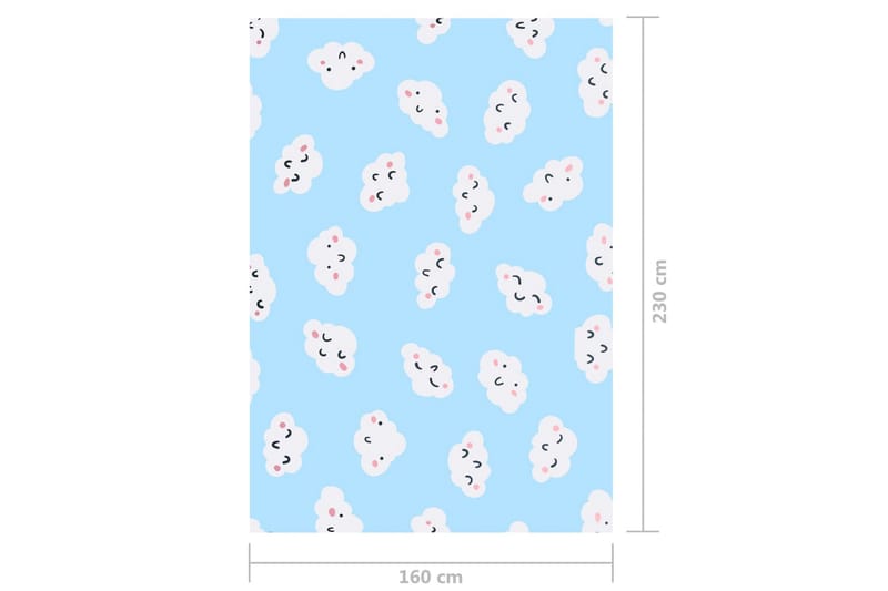 Teppe print flerfarget 160x230 cm stoff - Flerfarget - Tekstiler - Barnetekstiler - Barnetepper