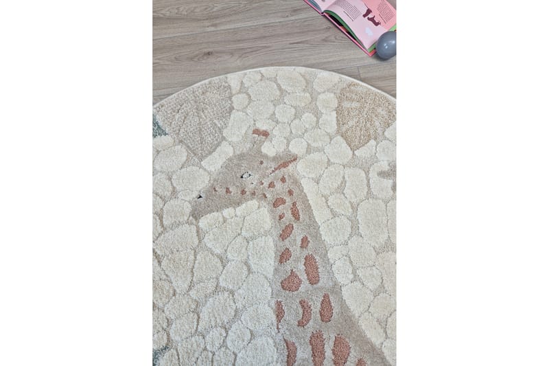 Genova Giraff Barneteppe 120x120 cm Kvadratisk - Creme - Tekstiler - Barnetekstiler - Barnetepper