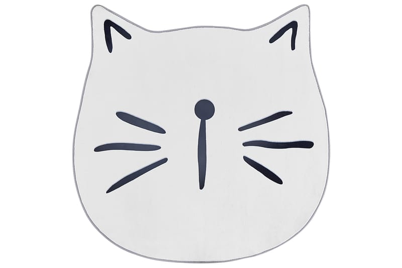 Kitty Barneteppe Rund 100 cm - Hvit - Tekstiler - Barnetekstiler - Barnetepper