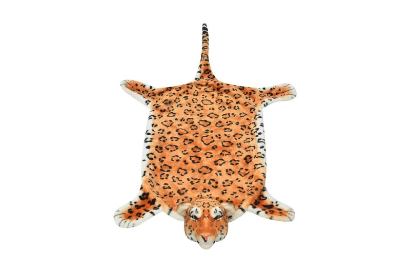Leopardteppe plysj 139 cm brun - Brun - Barnetepper
