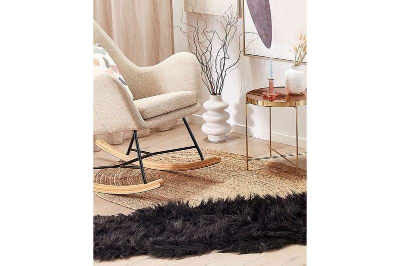 Mamungari Saueskinn 60x180 cm - Svart - Tekstiler - Tepper & Matter - Skinn & pelstepper - Saueskinn