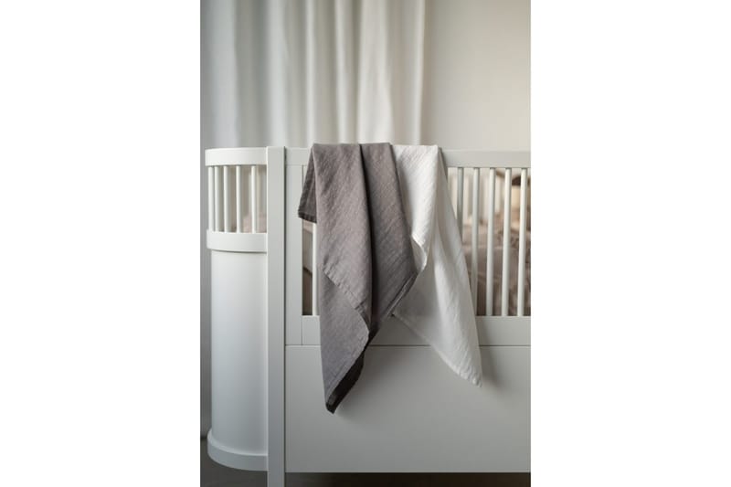 Muslinteppe 70 x 70 cm 2-pakning Mørk grå - Mørk grå - Tekstiler - Barnetekstiler