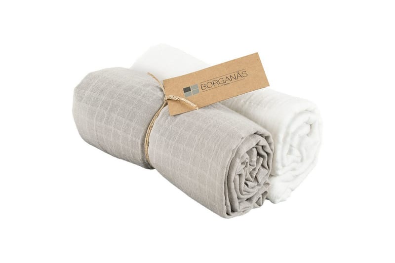 Muslinwrap 2-Pakk - Hvit/Grå (110 x 110 cm) - Tekstiler - Pute & pledd - Tepper & pledd