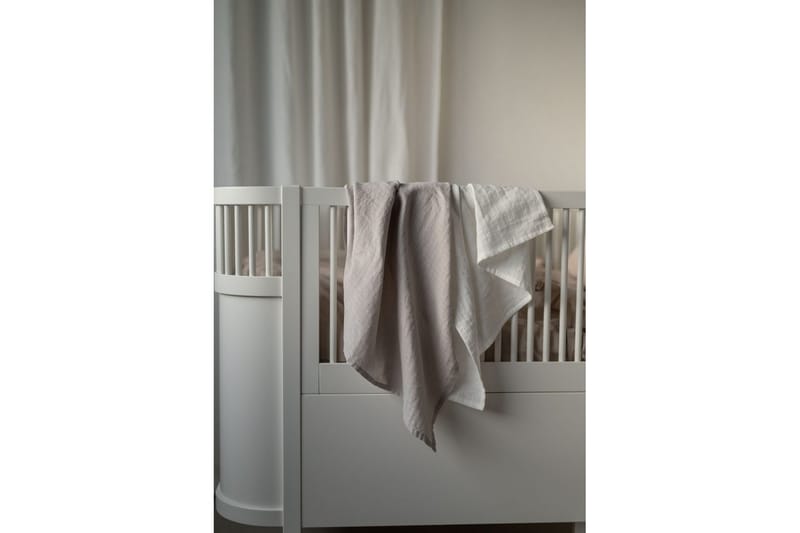 Muslinwrap 2-Pakk - Hvit/Grå (110 x 110 cm) - Tekstiler - Pute & pledd - Tepper & pledd