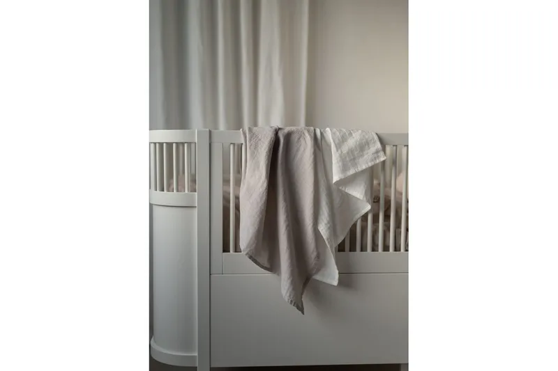 Muslinwrap 2-Pakk - Hvit/Grå (70 x 70 cm) - Tekstiler - Pute & pledd - Tepper & pledd