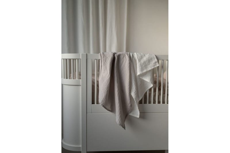Muslinwrap 2-Pakk - Hvit/Grå (110 x 110 cm) - Tekstiler - Pute & pledd - Tepper & pledd
