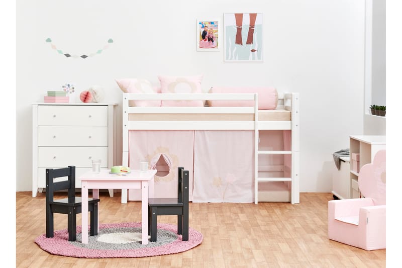Hoppekids Putesett Fairytale Flower - Lyserosa - Tekstiler - Barnetekstiler - Pyntepute barn