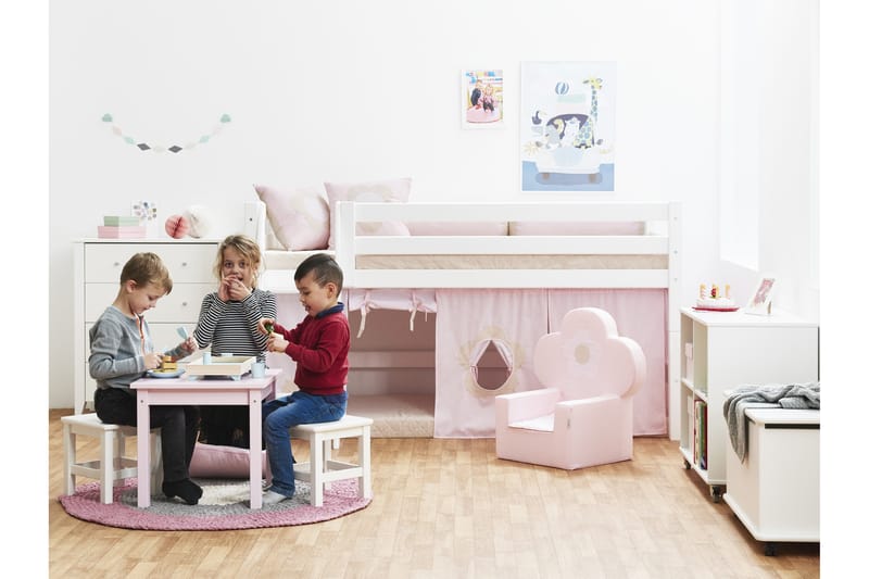 Hoppekids Putesett Fairytale Flower - Lyserosa - Tekstiler - Barnetekstiler - Pyntepute barn