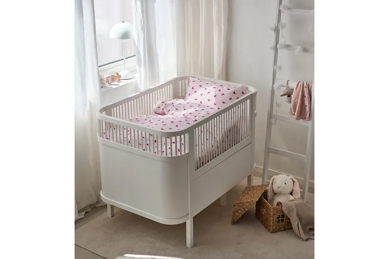 Dynetrekksett til Sprinkelseng 2-Delers Hjärttrud - Rosa - Tekstiler - Sengetøy - Dyne