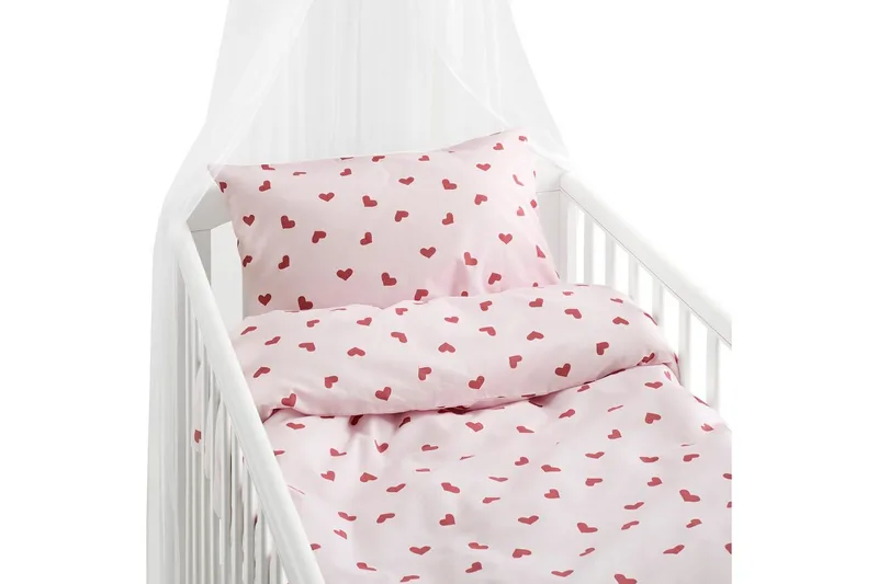 Dynetrekksett til Sprinkelseng 2-Delers Hjärttrud - Rosa - Tekstiler - Sengetøy - Dyne