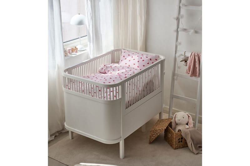 Dynetrekksett til Sprinkelseng 2-Delers Hjärttrud - Rosa - Tekstiler - Barnetekstiler - Sengetøy til barn - Sengesett barn