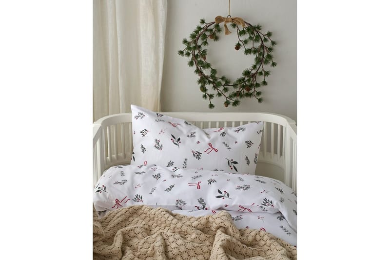 Dynetrekksett til Sprinkelseng 2-Delers Julkvisten Rød - Rød - Tekstiler - Sengetøy - Dyne