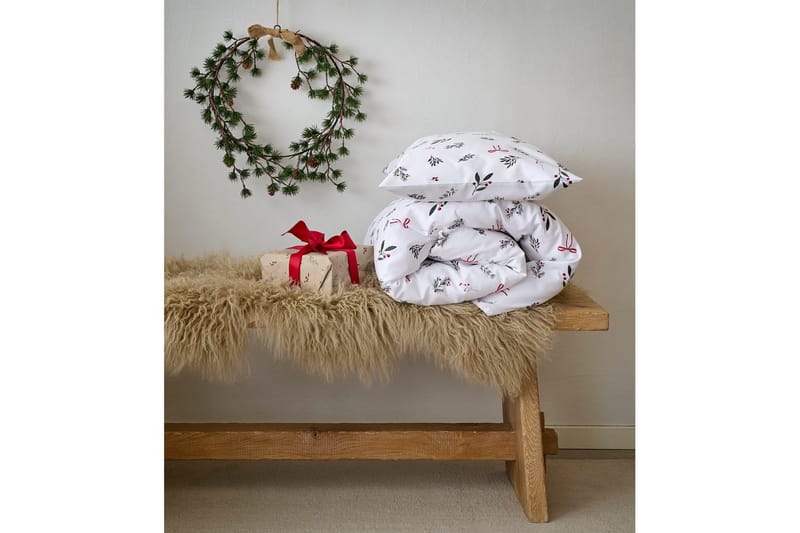 Dynetrekksett til Sprinkelseng 2-Delers Julkvisten Rød - Rød - Tekstiler - Sengetøy - Dyne