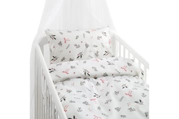 Dynetrekksett til Sprinkelseng 2-Delers Julkvisten Rød