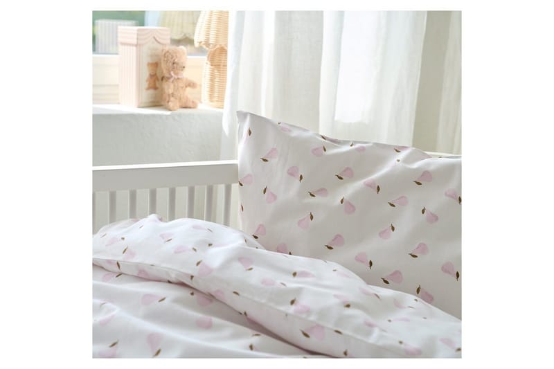 Dynetrekksett til Sprinkelseng 2-Delers Pære Rosa - Rosa - Tekstiler - Sengetøy - Sengetøysett & dynetrekksett - Sengesett enkeltseng