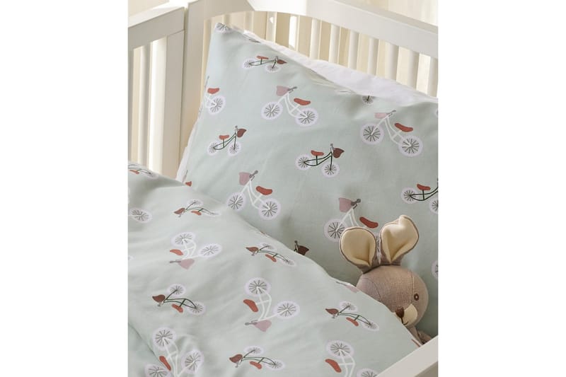 Dynetrekksett til Sprinkelseng 2-Delers Plingeling Grønn - Grønn - Tekstiler - Barnetekstiler - Sengetøy til barn - Sengesett barn